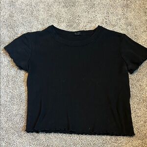 Classic Black Cropped Tee